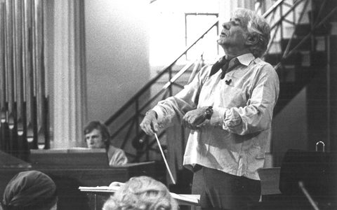 Bernstein animatedly conducting