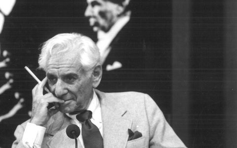 Bernstein at a press conference