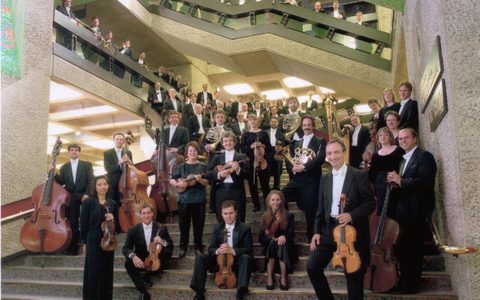 Official photo in the Barbican Centre, 1990s