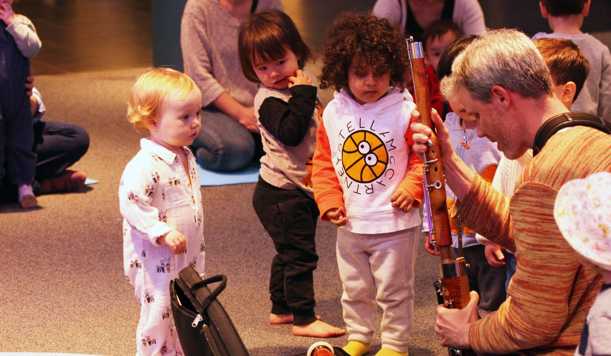 Showing a bassoon to under-5s