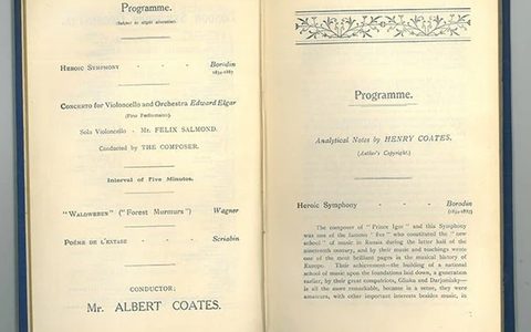 27 October 1919 concert programme, LSO Archive