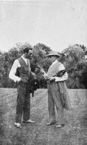 Felix Salmond and Edward Elgar talking, The Elgar Birthplace Museum