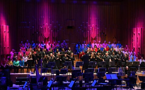 Soul Sanctuary Gospel Choir singing at the 2023 Gospel Explosion Concert