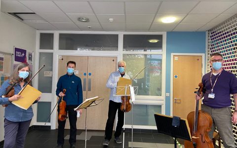 Robert Turner, Paul Robson and friends at Newham University Hospital