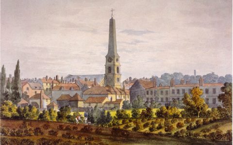 A drawing of St Luke's Church