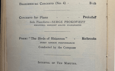 LSO Programme Notes Prokofiev 21 January 1924